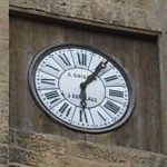 Clock on Cathédrale Saint-Sacerdos de Sarlat, Sarlat, France, photography by R. Isip
