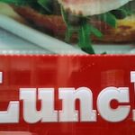 Lunch sign, photography by R. Isip