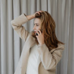 Businesswoman talking on a cell phone