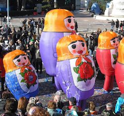 Image of matryoshka dolls at a parade, photography by R. Isip 
