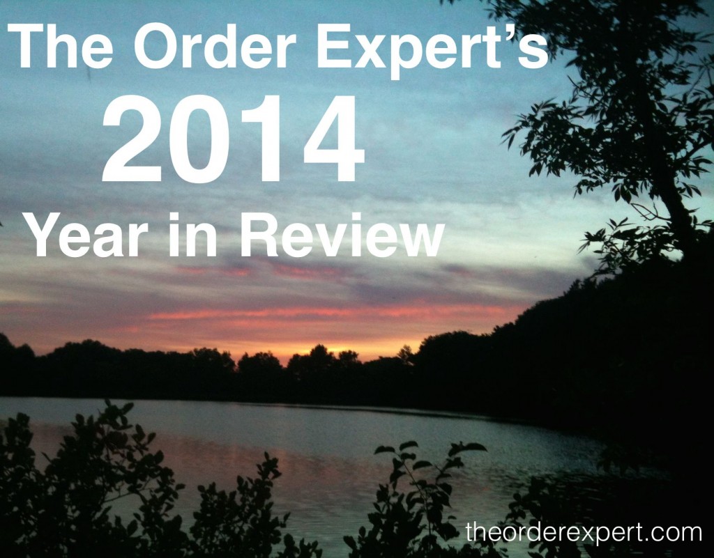 Image of a sunset on a lake and phrase, The Order Expert's 2014 Year in Review