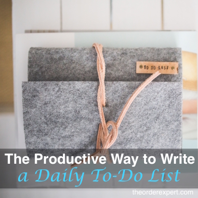 The Productive Way to Write a Daily To-Do List