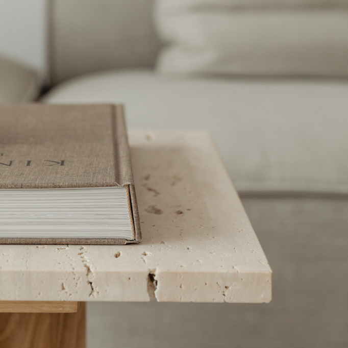 Book on a coffee table