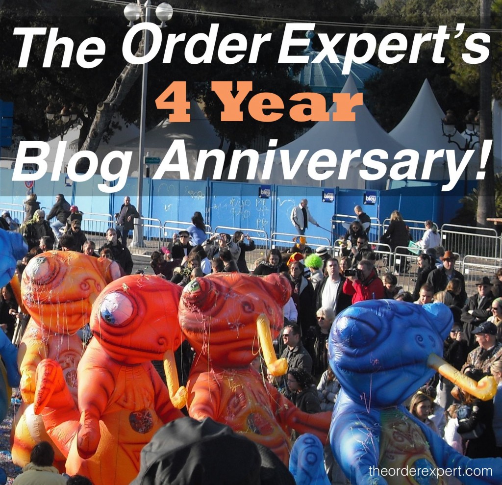 The Order Expert's 4 Year Blog Anniversary! 