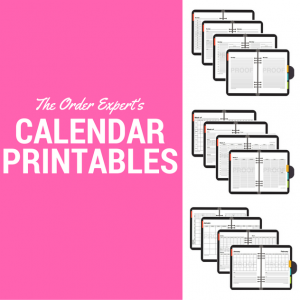 Love using pen and paper to plan your projects, assignments, tasks, and to-dos? Looking for interchangeable daily, weekly, and monthly calendar layouts? Be sure to check The Order Expert's Calendar Printables!